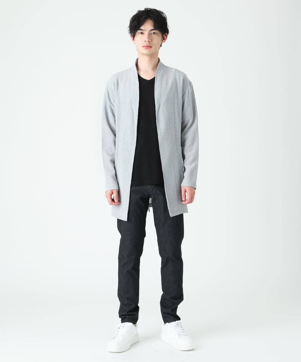 MKCFU22130 MK MICHEL KLEIN HOMME(MKミッシェルクランオム) ドライヨウリュウカーディガン ライトグレー(91)