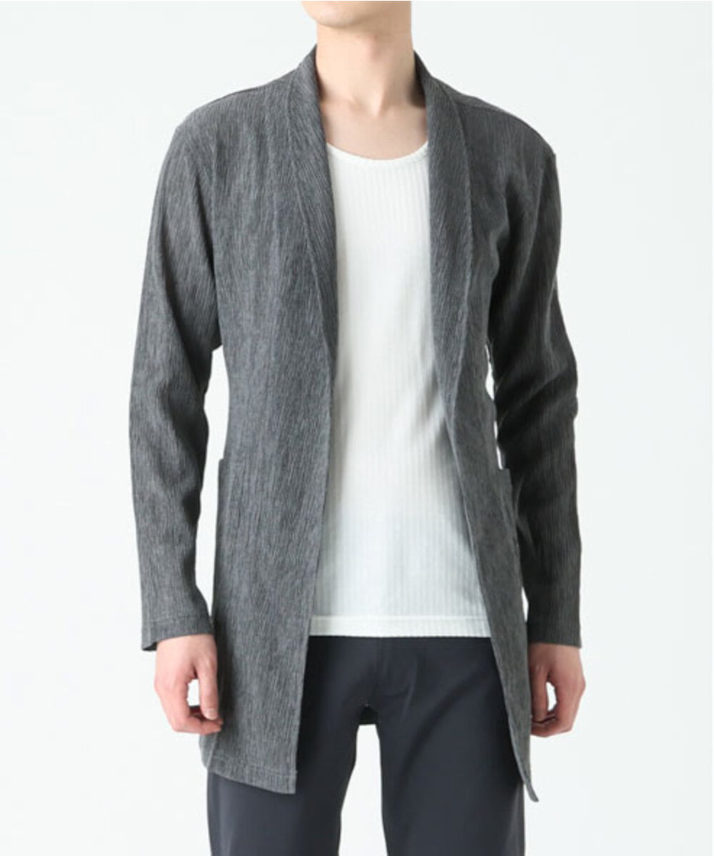 MKCFU22130 MK MICHEL KLEIN HOMME(MKミッシェルクランオム) ドライヨウリュウカーディガン ダークグレー(93)