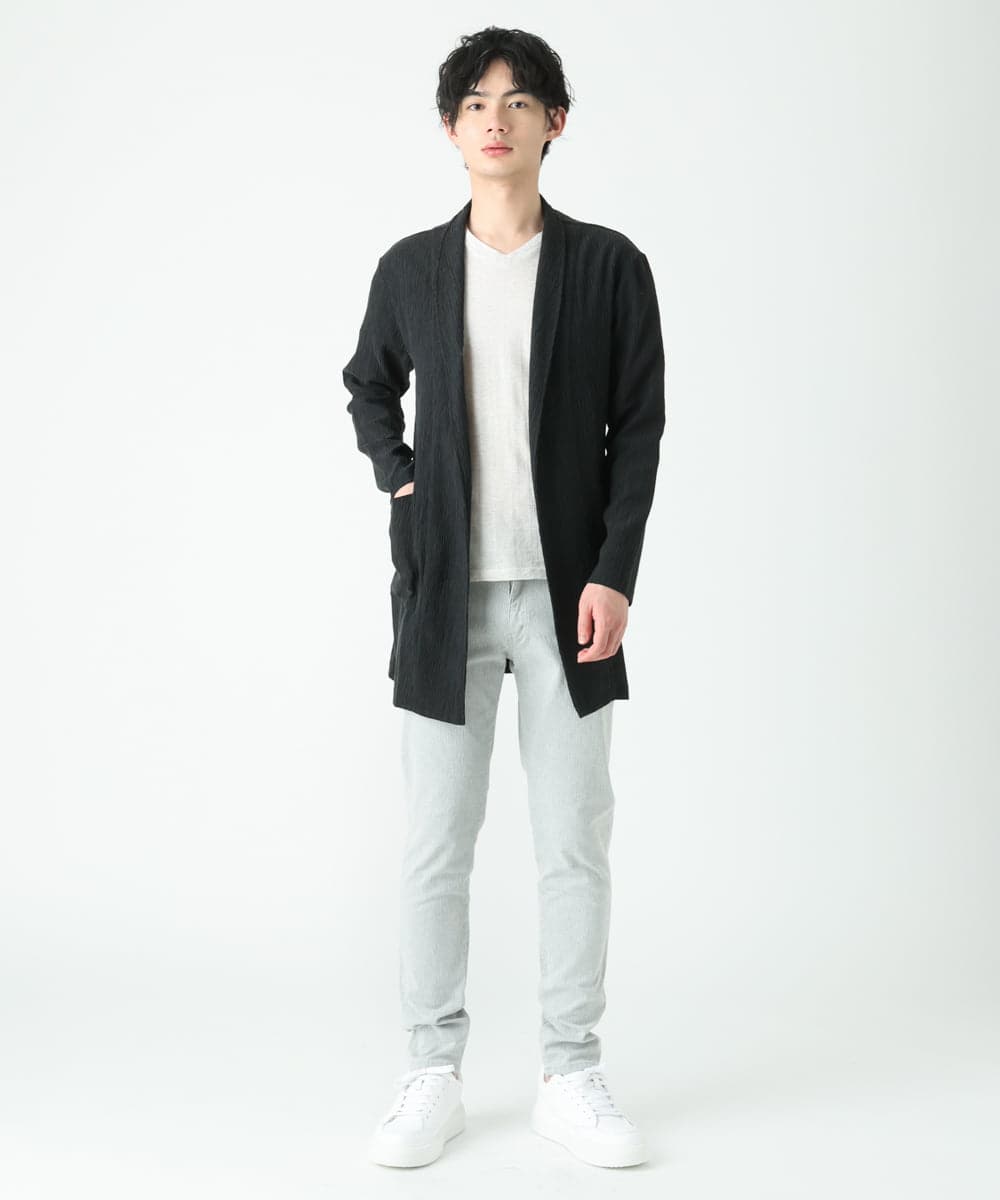 MKCFU22130 MK MICHEL KLEIN HOMME(MKミッシェルクランオム) ドライヨウリュウカーディガン ブラック(94)