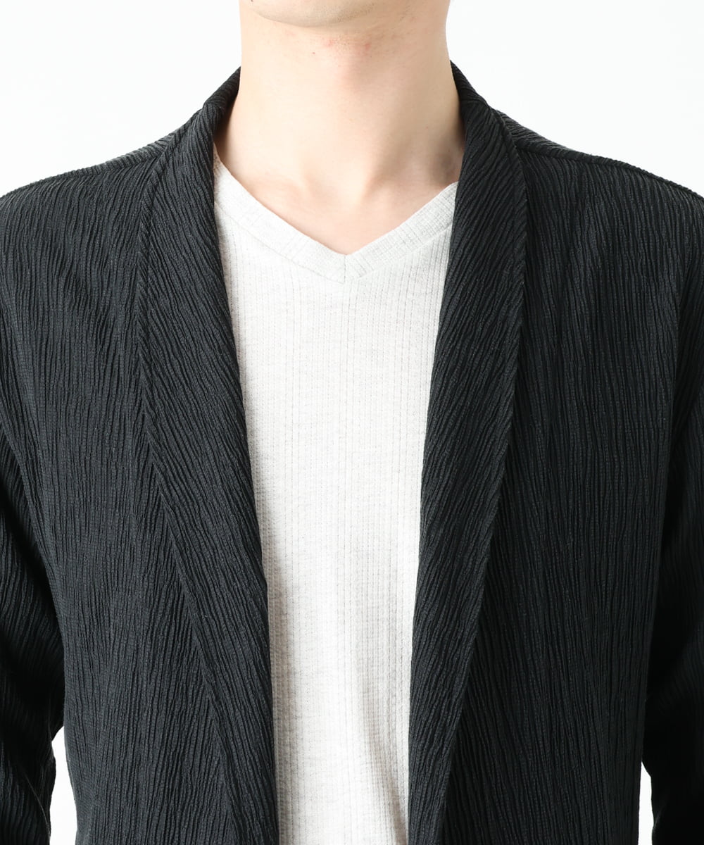 MKCFU22130 MK MICHEL KLEIN HOMME(MKミッシェルクランオム) ドライヨウリュウカーディガン ブラック(94)