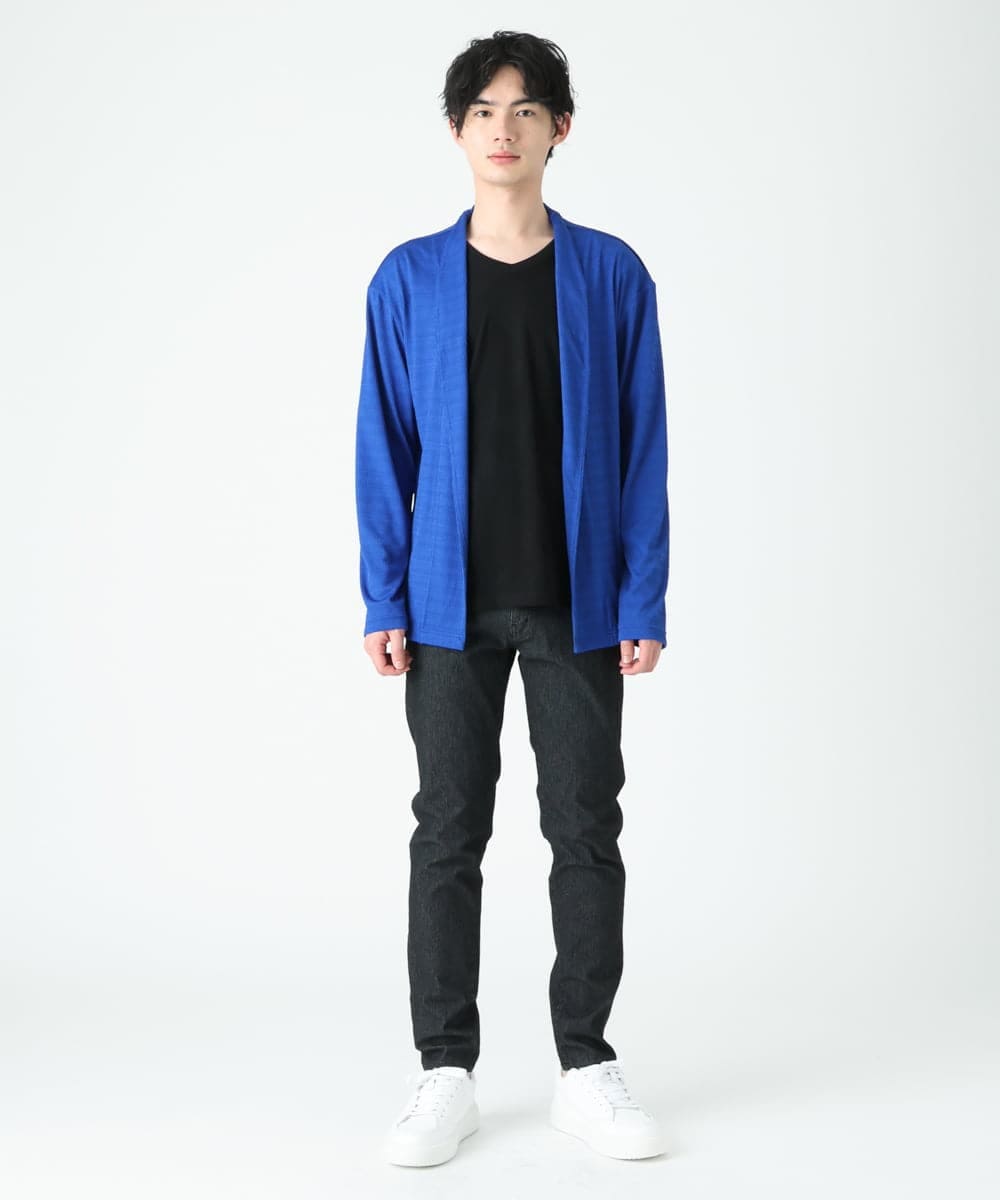 MKCFU34090 MK MICHEL KLEIN HOMME(MKミッシェルクランオム) ショールカラーカーディガン ブルー(55)