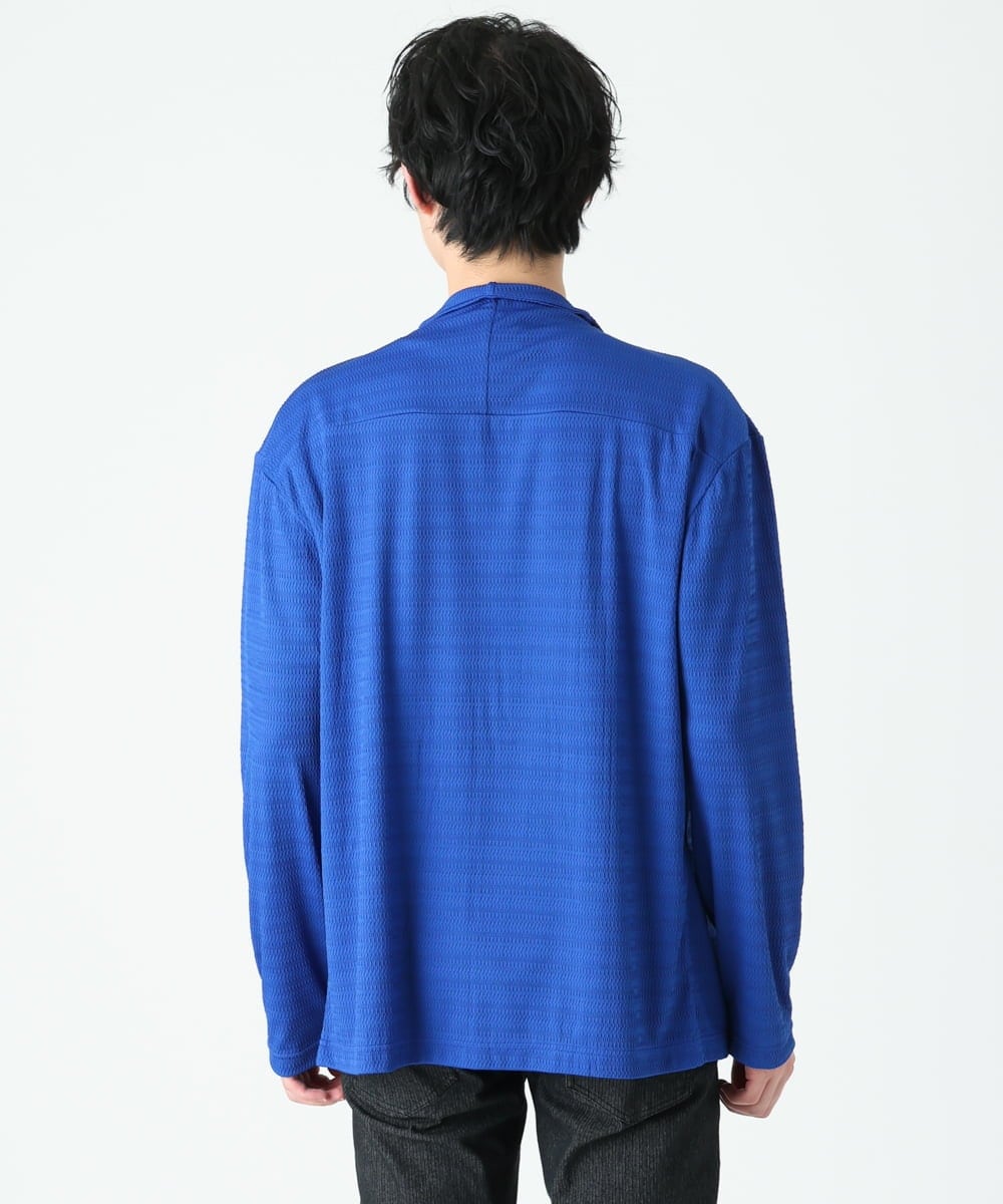 MKCFU34090 MK MICHEL KLEIN HOMME(MKミッシェルクランオム) ショールカラーカーディガン ブルー(55)