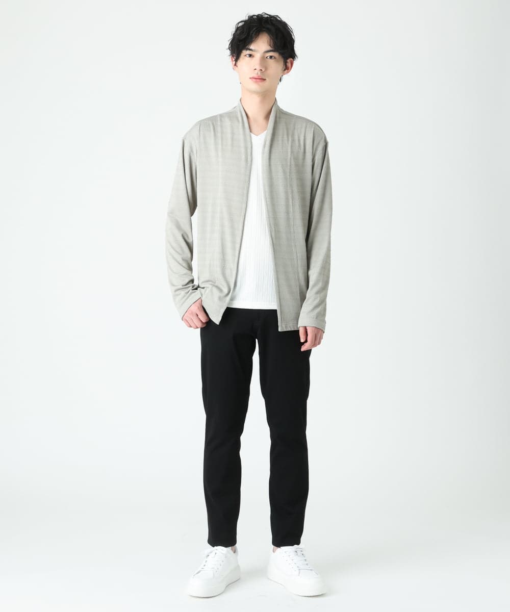 MKCFU34090 MK MICHEL KLEIN HOMME(MKミッシェルクランオム) ショールカラーカーディガン グレー(92)