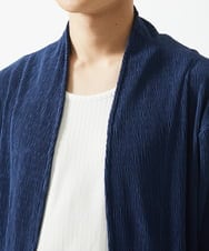 MKCGC03080 MK MICHEL KLEIN HOMME(MKミッシェルクランオム) 【洗える】 シフォンヨウリュウカーディガン ブルー
