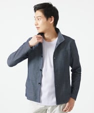 MKCGC22130 MK MICHEL KLEIN HOMME(MKミッシェルクランオム) 【洗える】スタンドカーディガンジャケット ブルー(55)
