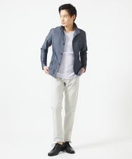 MKCGC22130 MK MICHEL KLEIN HOMME(MKミッシェルクランオム) 【洗える】スタンドカーディガンジャケット ブルー(55)