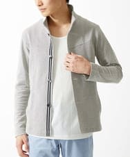 MKCGC22130 MK MICHEL KLEIN HOMME(MKミッシェルクランオム) スタンドカーディガンジャケット ホワイト(90)