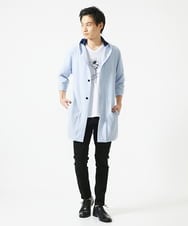 MKCGC32130 MK MICHEL KLEIN HOMME(MKミッシェルクランオム) コーディガン / ストライプサッカー　 ライトブルー