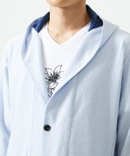 MKCGC32130 MK MICHEL KLEIN HOMME(MKミッシェルクランオム) コーディガン / ストライプサッカー　 ライトブルー