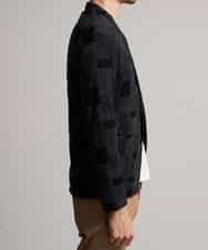 MKCGJ56130 MK MICHEL KLEIN HOMME(MKミッシェルクランオム) カーディガン／TCブロックパイル ダークグレー
