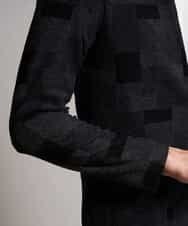 MKCGJ56130 MK MICHEL KLEIN HOMME(MKミッシェルクランオム) カーディガン／TCブロックパイル ダークグレー