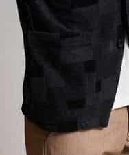 MKCGJ56130 MK MICHEL KLEIN HOMME(MKミッシェルクランオム) カーディガン／TCブロックパイル ダークグレー
