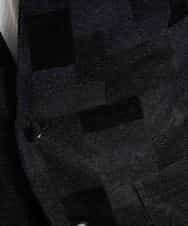 MKCGJ56130 MK MICHEL KLEIN HOMME(MKミッシェルクランオム) カーディガン／TCブロックパイル ダークグレー