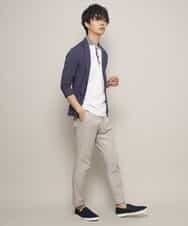 MKCGJ63099 MK MICHEL KLEIN HOMME(MKミッシェルクランオム) 7分袖カットジャケット／イコライザー ネイビー