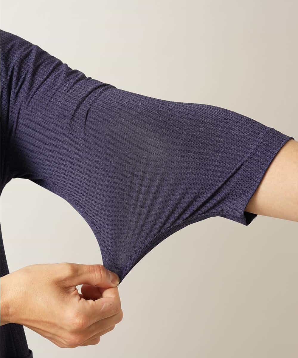 MKCGJ63099 MK MICHEL KLEIN HOMME(MKミッシェルクランオム) 7分袖カットジャケット／イコライザー ネイビー