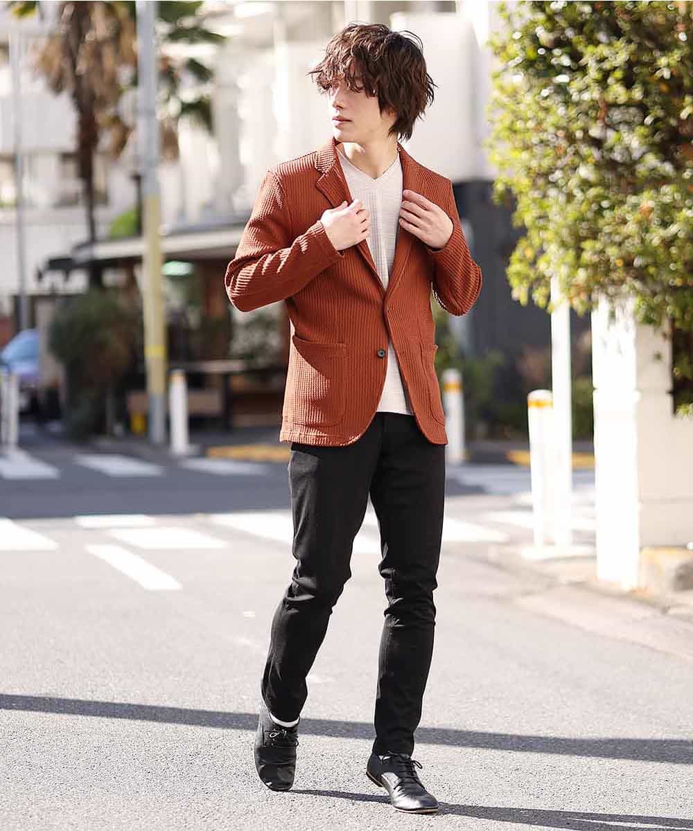MKCGM54130 MK MICHEL KLEIN HOMME(MKミッシェルクランオム) ウィッカーバスケット／カットジャケット オレンジ(15)