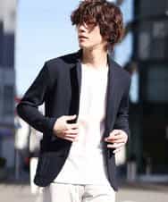 MKCGM54130 MK MICHEL KLEIN HOMME(MKミッシェルクランオム) ウィッカーバスケット／カットジャケット ネイビー(57)