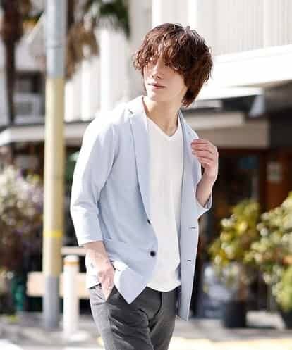 MKCGM64110 MK MICHEL KLEIN HOMME 【涼しい/吸水速乾】クールリサイクルポリカーディガン