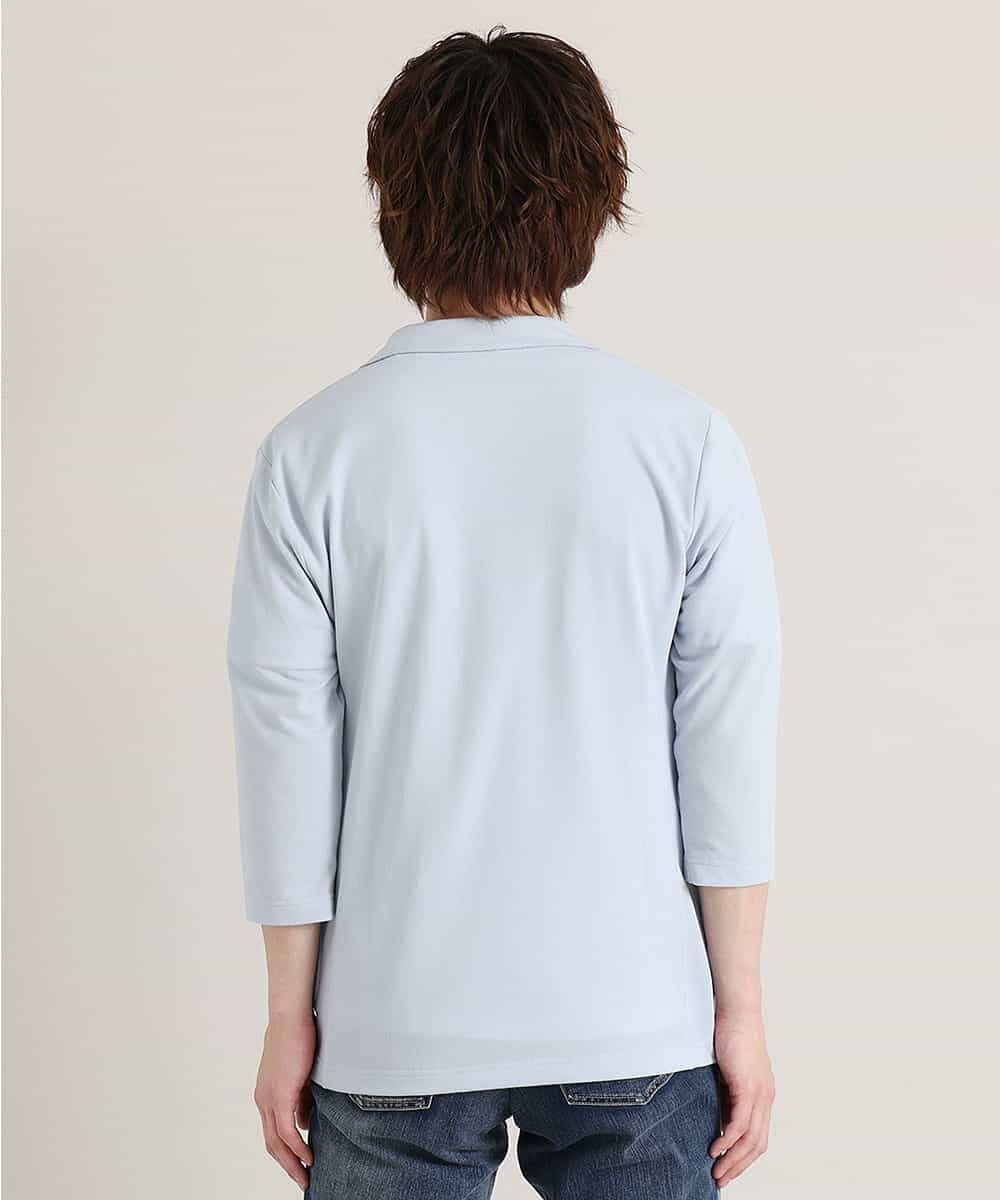 MKCGM64110 MK MICHEL KLEIN HOMME(MKミッシェルクランオム) 【涼しい/吸水速乾】クールリサイクルポリカーディガン ライトブルー
