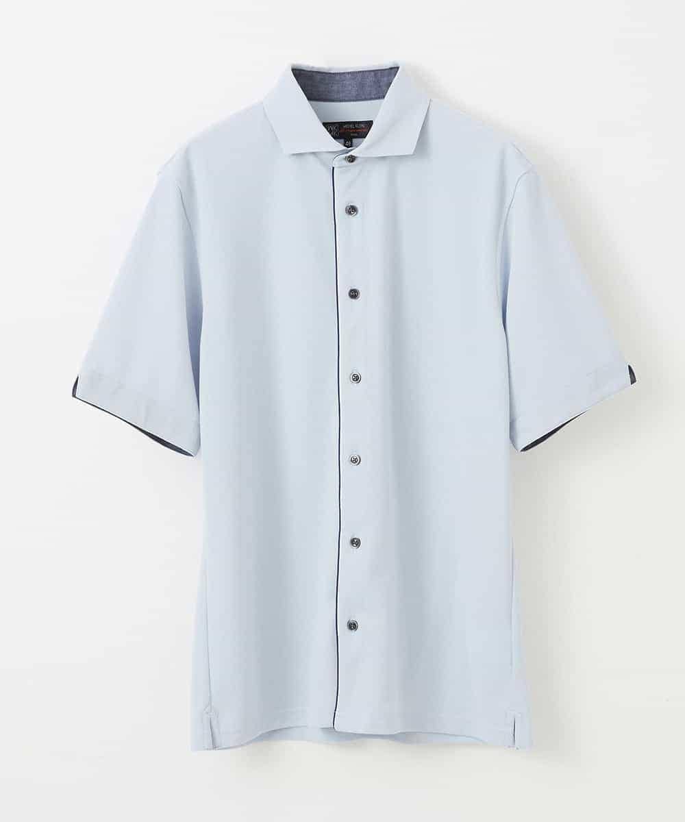 MKCGM80089 MK MICHEL KLEIN HOMME(MKミッシェルクランオム) 【涼しい/吸水速乾】クールリサイクルポリシャツ ライトブルー