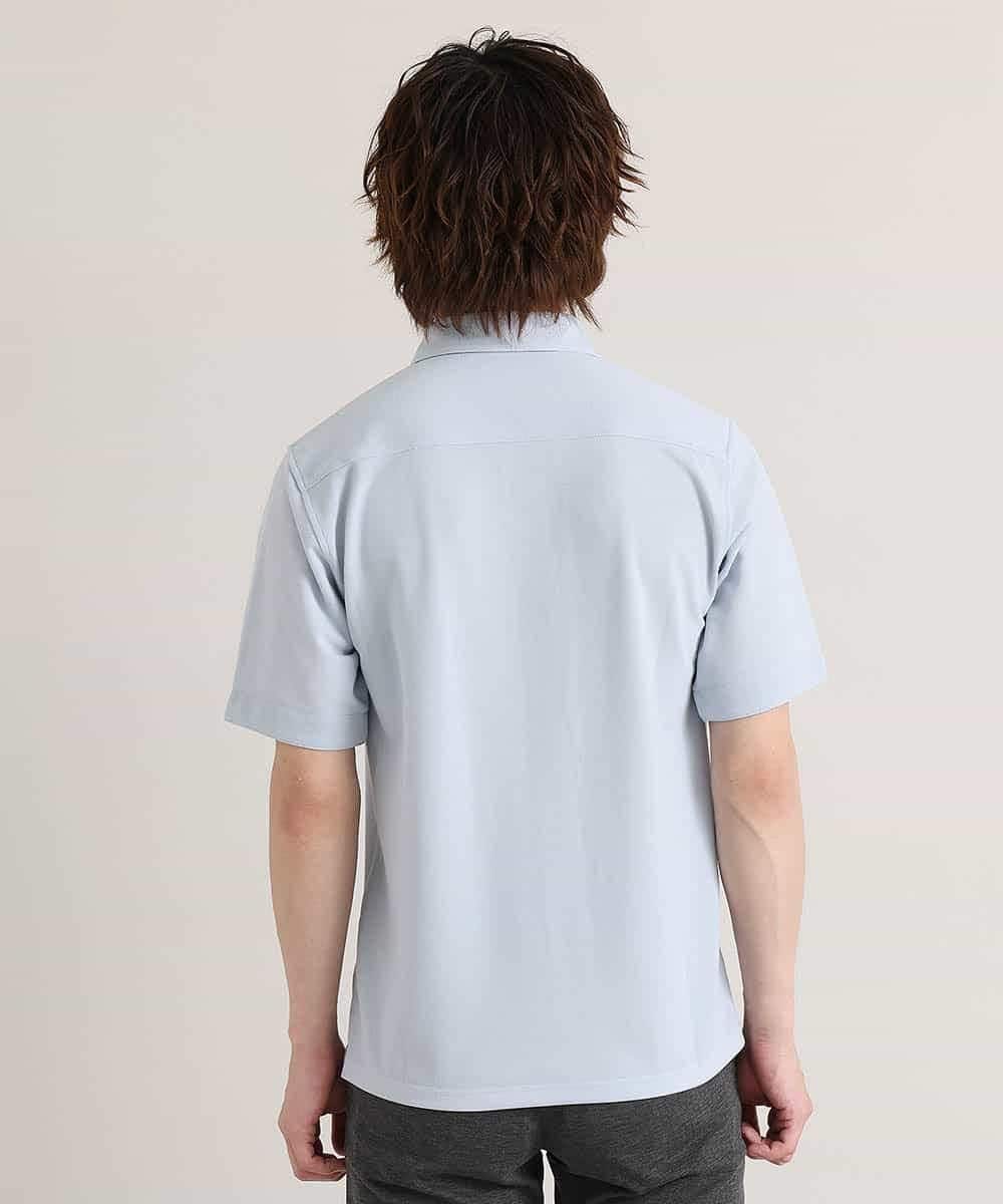 MKCGM80089 MK MICHEL KLEIN HOMME(MKミッシェルクランオム) 【涼しい/吸水速乾】クールリサイクルポリシャツ ライトブルー