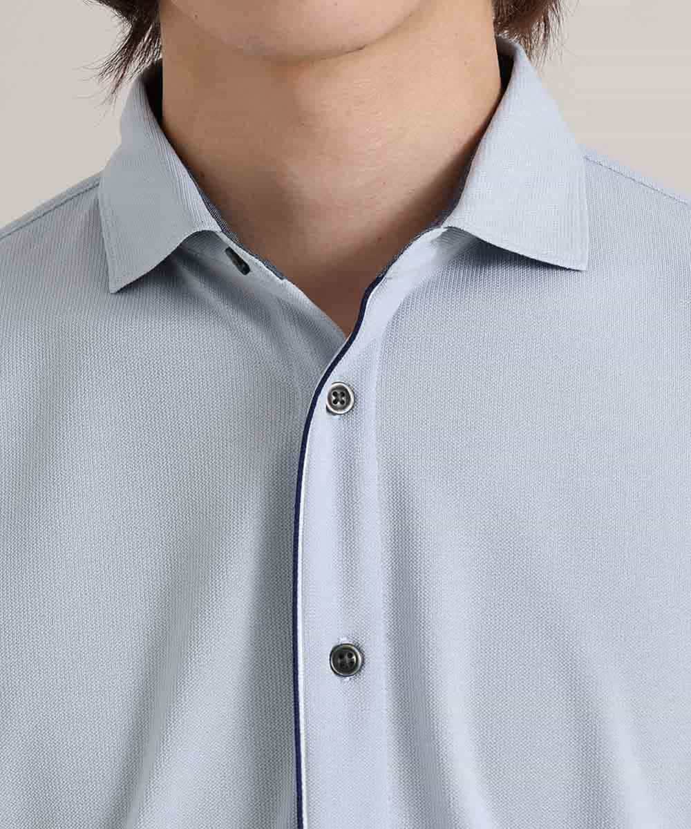 MKCGM80089 MK MICHEL KLEIN HOMME(MKミッシェルクランオム) 【涼しい/吸水速乾】クールリサイクルポリシャツ ライトブルー