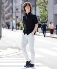 MKCGM80089 MK MICHEL KLEIN HOMME(MKミッシェルクランオム) 【涼しい/吸水速乾】クールリサイクルポリシャツ ブラック