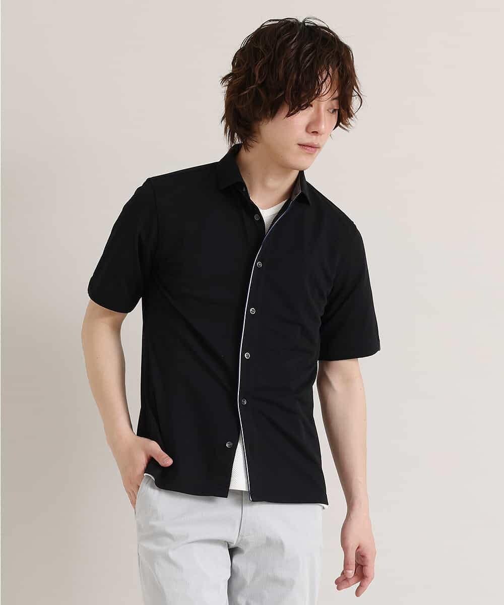 MKCGM80089 MK MICHEL KLEIN HOMME(MKミッシェルクランオム) 【涼しい/吸水速乾】クールリサイクルポリシャツ ブラック