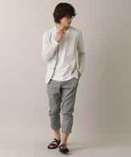 MKCGO04089 MK MICHEL KLEIN HOMME(MKミッシェルクランオム) 【夏の涼羽織り】エアーメランジカーディガン グリーン(30)