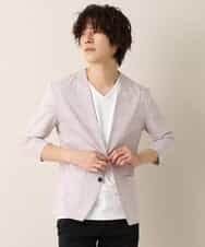 MKCGO13089 MK MICHEL KLEIN HOMME(MKミッシェルクランオム) 【夏の涼羽織り】エアーメランジカーディガン ピンク