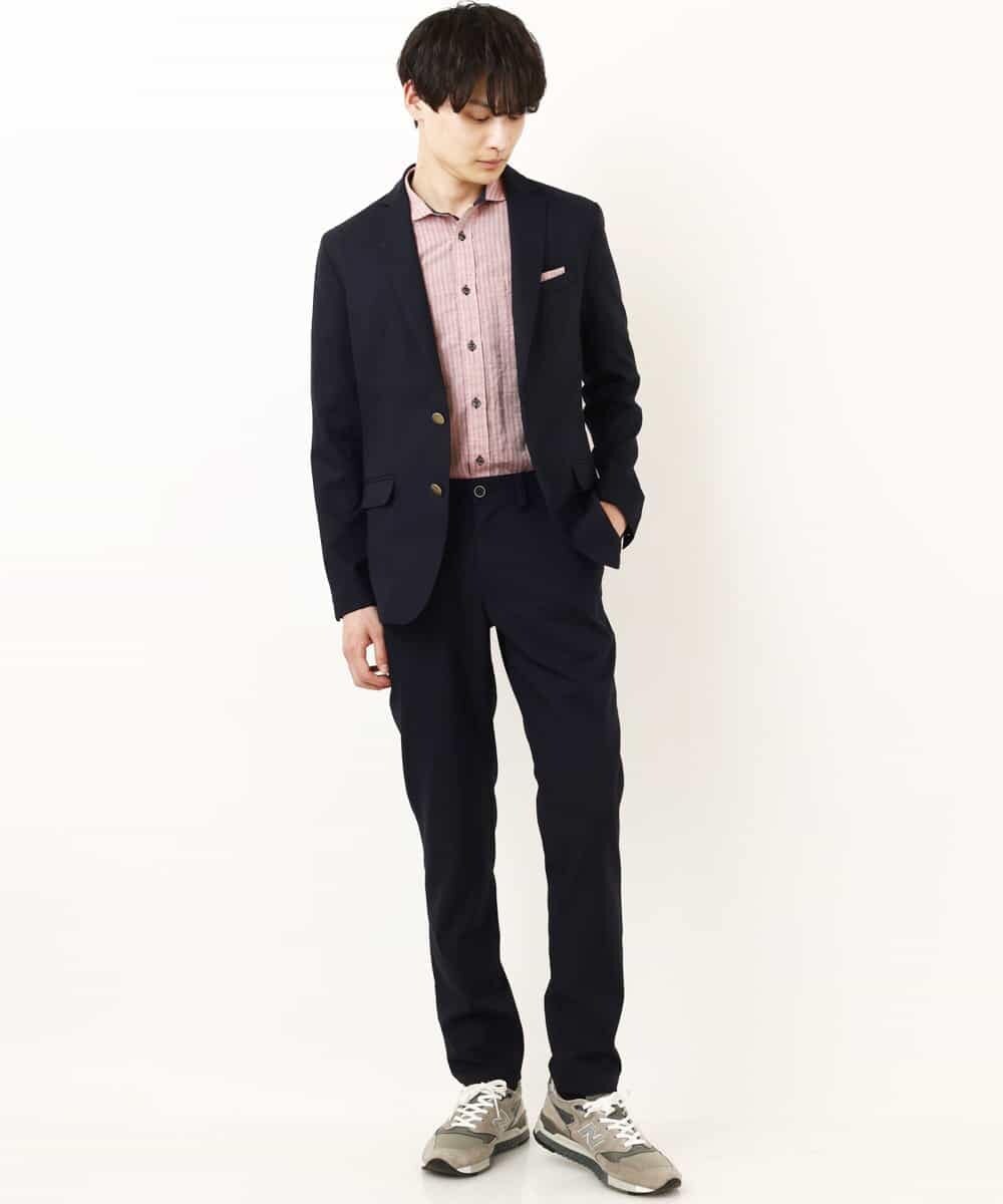 MKCGP65180 MK MICHEL KLEIN HOMME(MKミッシェルクランオム) リネンドビージャケット ネイビー