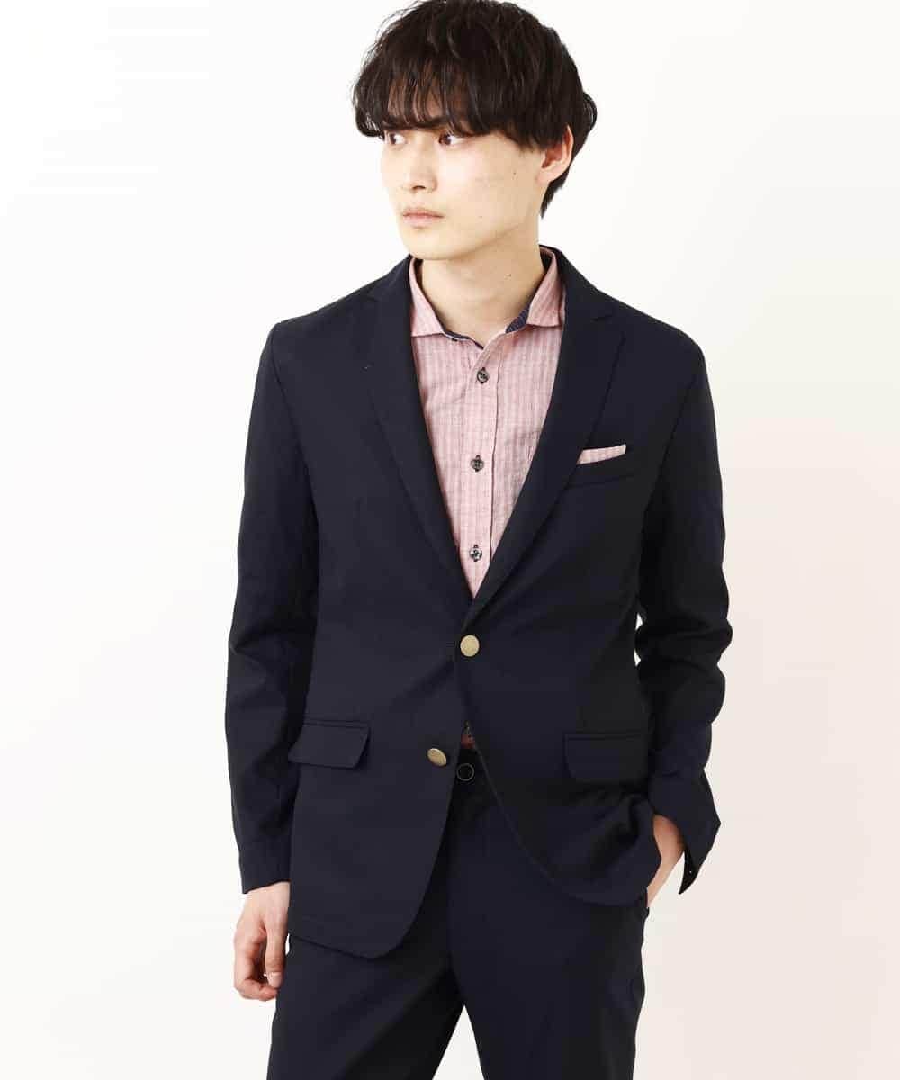 MKCGP65180 MK MICHEL KLEIN HOMME(MKミッシェルクランオム) リネンドビージャケット ネイビー