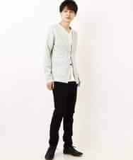 MKCGR21090 MK MICHEL KLEIN HOMME(MKミッシェルクランオム) ノーカラージャケット グリーン