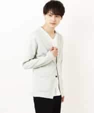 MKCGR21090 MK MICHEL KLEIN HOMME(MKミッシェルクランオム) ノーカラージャケット グリーン