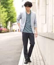 MKCGR21090 MK MICHEL KLEIN HOMME(MKミッシェルクランオム) ノーカラージャケット ライトブルー