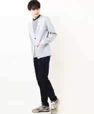 MKCGR21090 MK MICHEL KLEIN HOMME(MKミッシェルクランオム) ノーカラージャケット ライトブルー