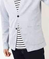 MKCGR21090 MK MICHEL KLEIN HOMME(MKミッシェルクランオム) ノーカラージャケット ライトブルー