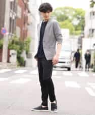 MKCGR21090 MK MICHEL KLEIN HOMME(MKミッシェルクランオム) ノーカラージャケット ブラック