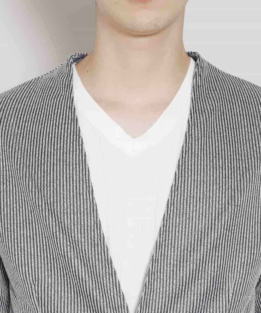 MKCGR21090 MK MICHEL KLEIN HOMME(MKミッシェルクランオム) ノーカラージャケット ブラック