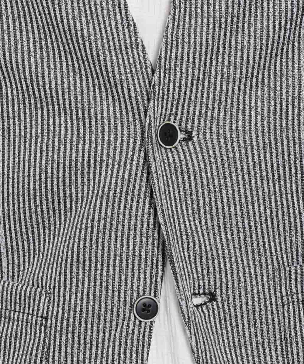 MKCGR21090 MK MICHEL KLEIN HOMME(MKミッシェルクランオム) ノーカラージャケット ブラック