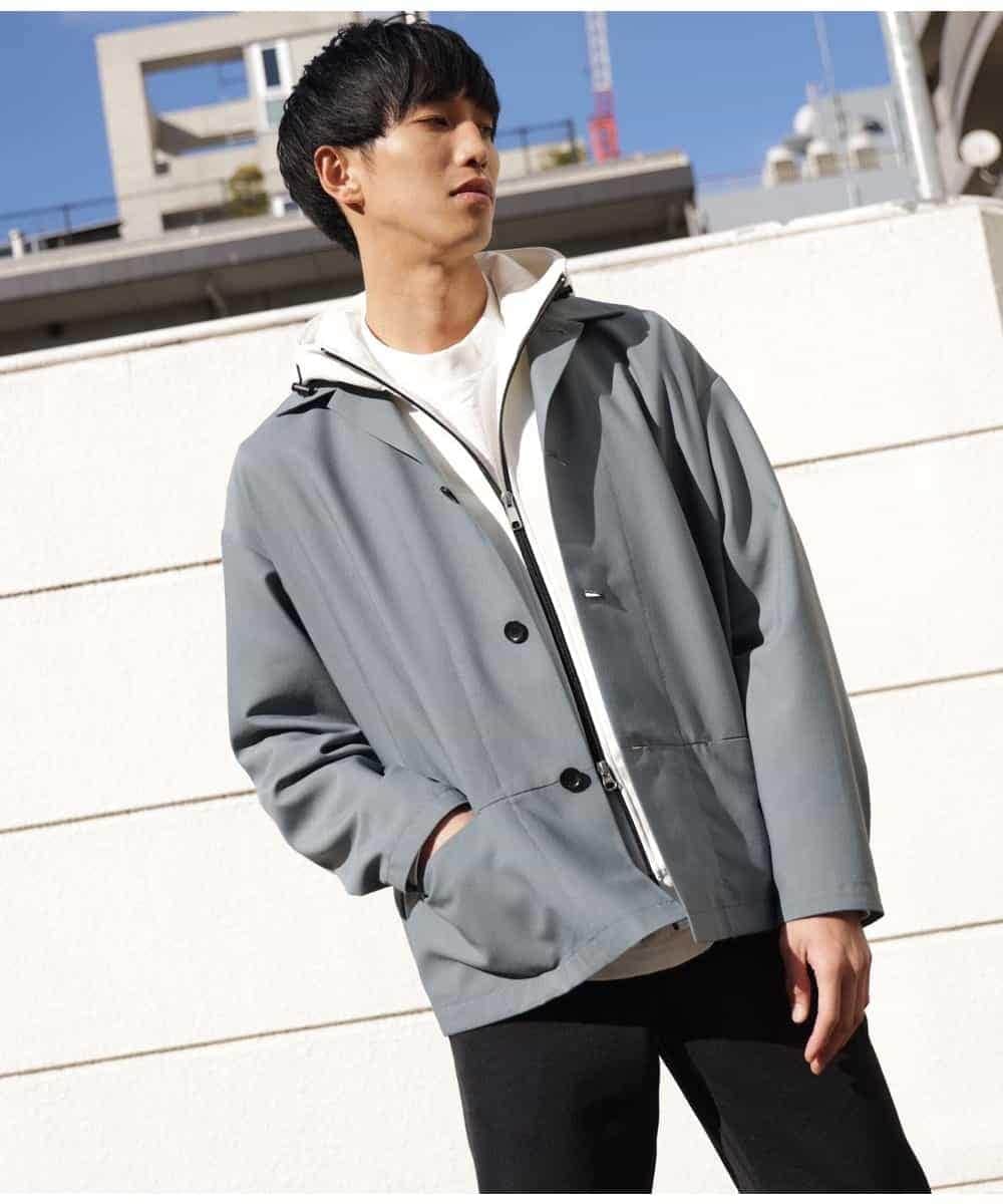 MKCGR31130 MK MICHEL KLEIN HOMME(MKミッシェルクランオム) シャツジャケット グリーン
