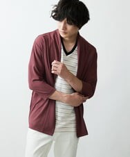 MKCGR33080 MK MICHEL KLEIN HOMME(MKミッシェルクランオム) 七分袖カーディガン ボルドー