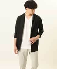 MKCGR33080 MK MICHEL KLEIN HOMME(MKミッシェルクランオム) 七分袖カーディガン ダークグレー