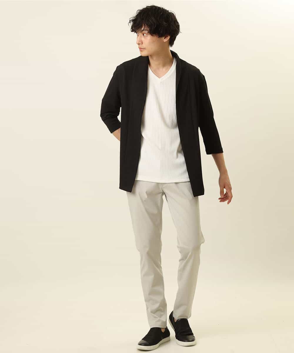 MKCGR33080 MK MICHEL KLEIN HOMME(MKミッシェルクランオム) 七分袖カーディガン ダークグレー