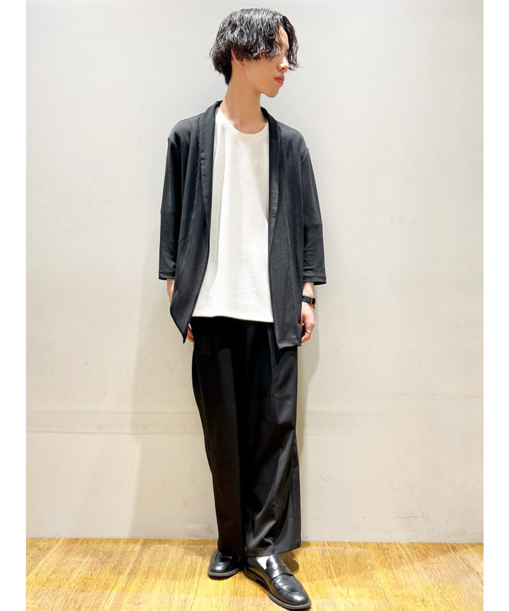 MKCGR33080 MK MICHEL KLEIN HOMME(MKミッシェルクランオム) 七分袖カーディガン ダークグレー