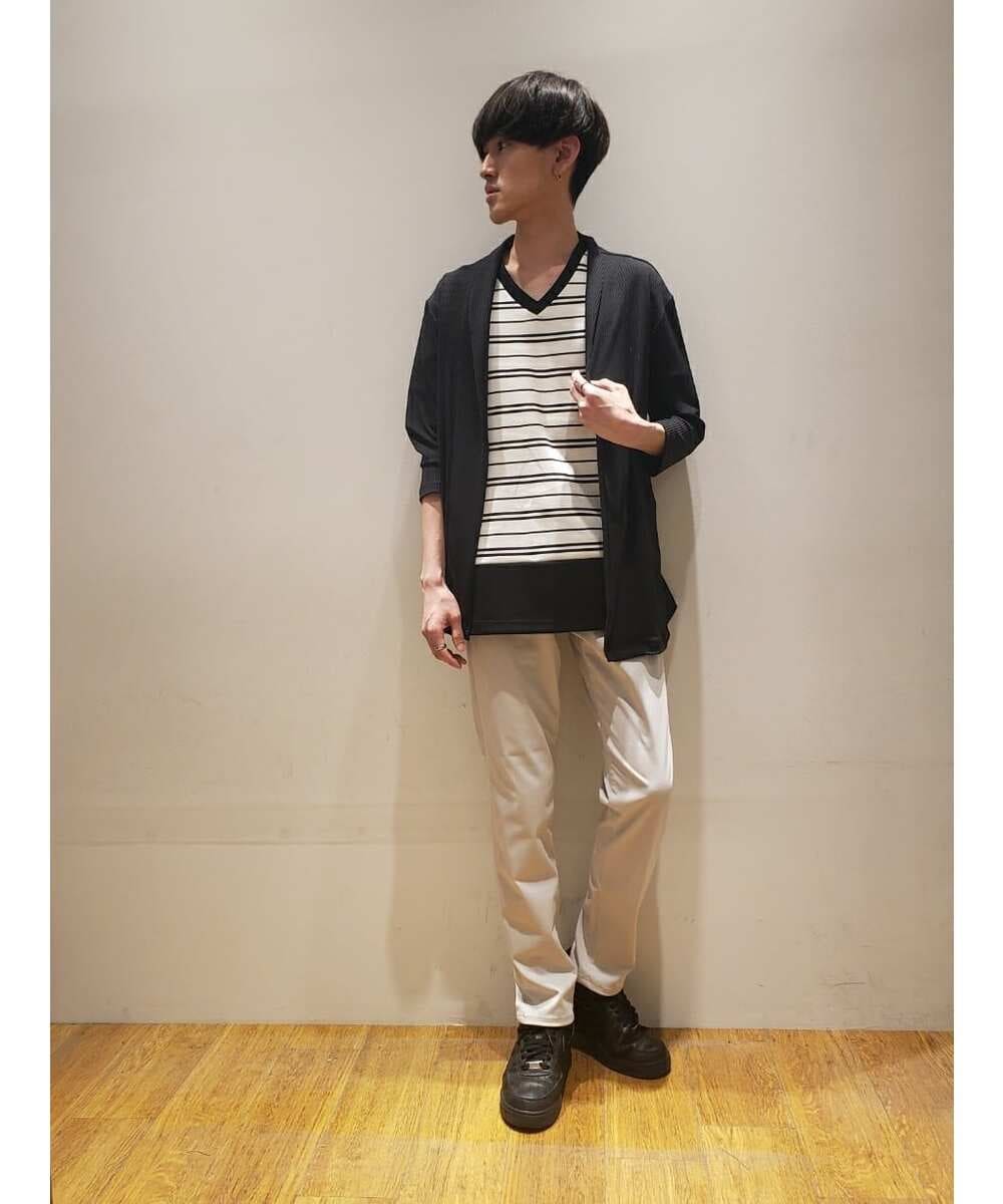 MKCGR33080 MK MICHEL KLEIN HOMME(MKミッシェルクランオム) 七分袖カーディガン ダークグレー