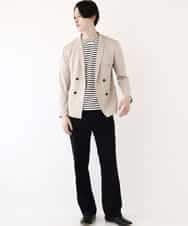 MKCGR39150 MK MICHEL KLEIN HOMME(MKミッシェルクランオム) ジャージーダブルジャケット ベージュ