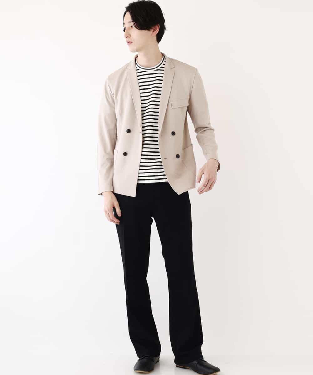 MKCGR39150 MK MICHEL KLEIN HOMME(MKミッシェルクランオム) ジャージーダブルジャケット ベージュ