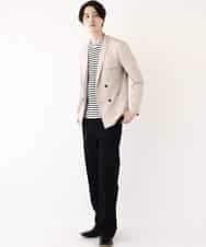 MKCGR39150 MK MICHEL KLEIN HOMME(MKミッシェルクランオム) ジャージーダブルジャケット ベージュ