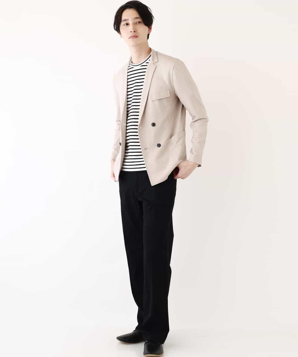 MKCGR39150 MK MICHEL KLEIN HOMME(MKミッシェルクランオム) ジャージーダブルジャケット ベージュ
